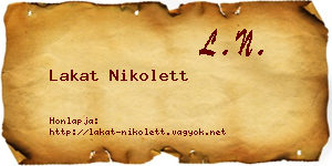 Lakat Nikolett névjegykártya