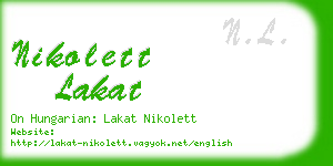 nikolett lakat business card